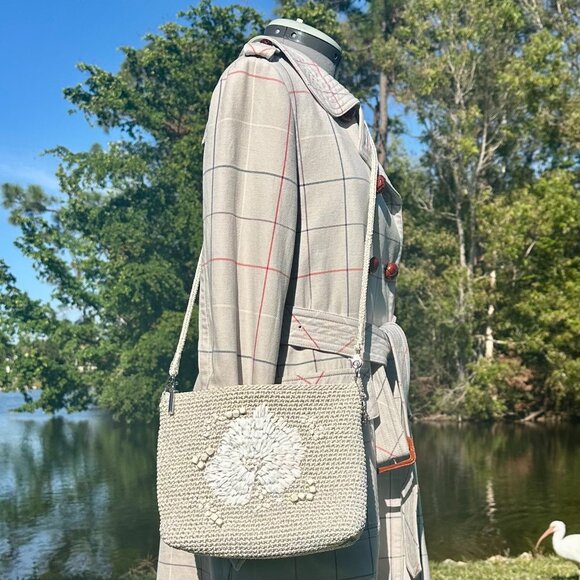 The SAK Lumi Convertible Crossbody Shoulder Bag Hand-Crochet Flower Bead Natural - Picture 2 of 13